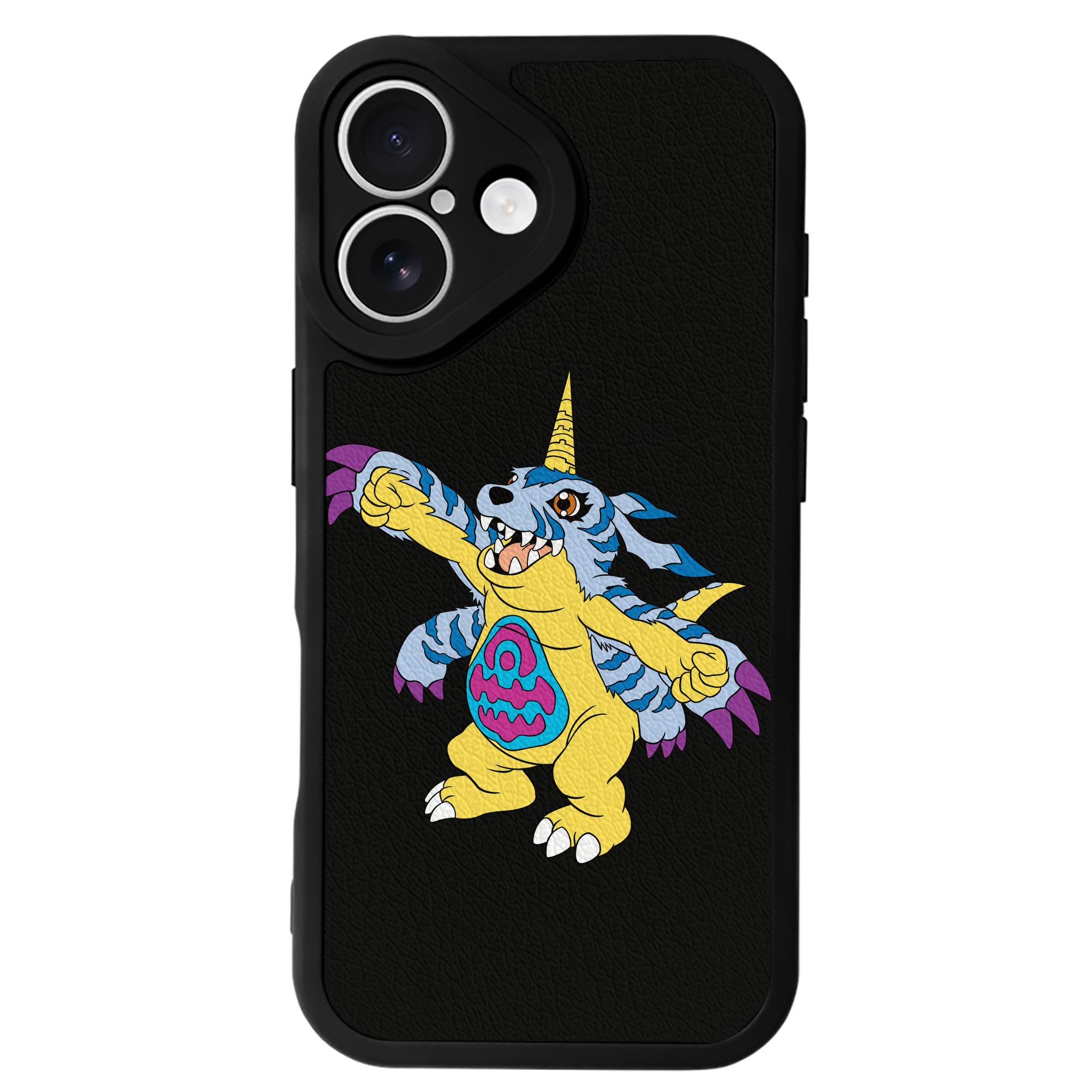 （画像用） Digimon デジタルモンスター/デジモン 【iPhone 16シリーズ対応】シリコンスマホケース（レザー調） 材質：シリコン